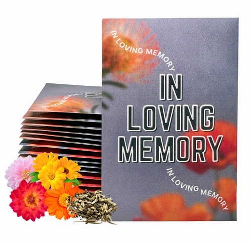 In Loving Memory Wildflower Seed Packets Funeral Gift Sympathy Remembrance Memorial Service Forget Me Not