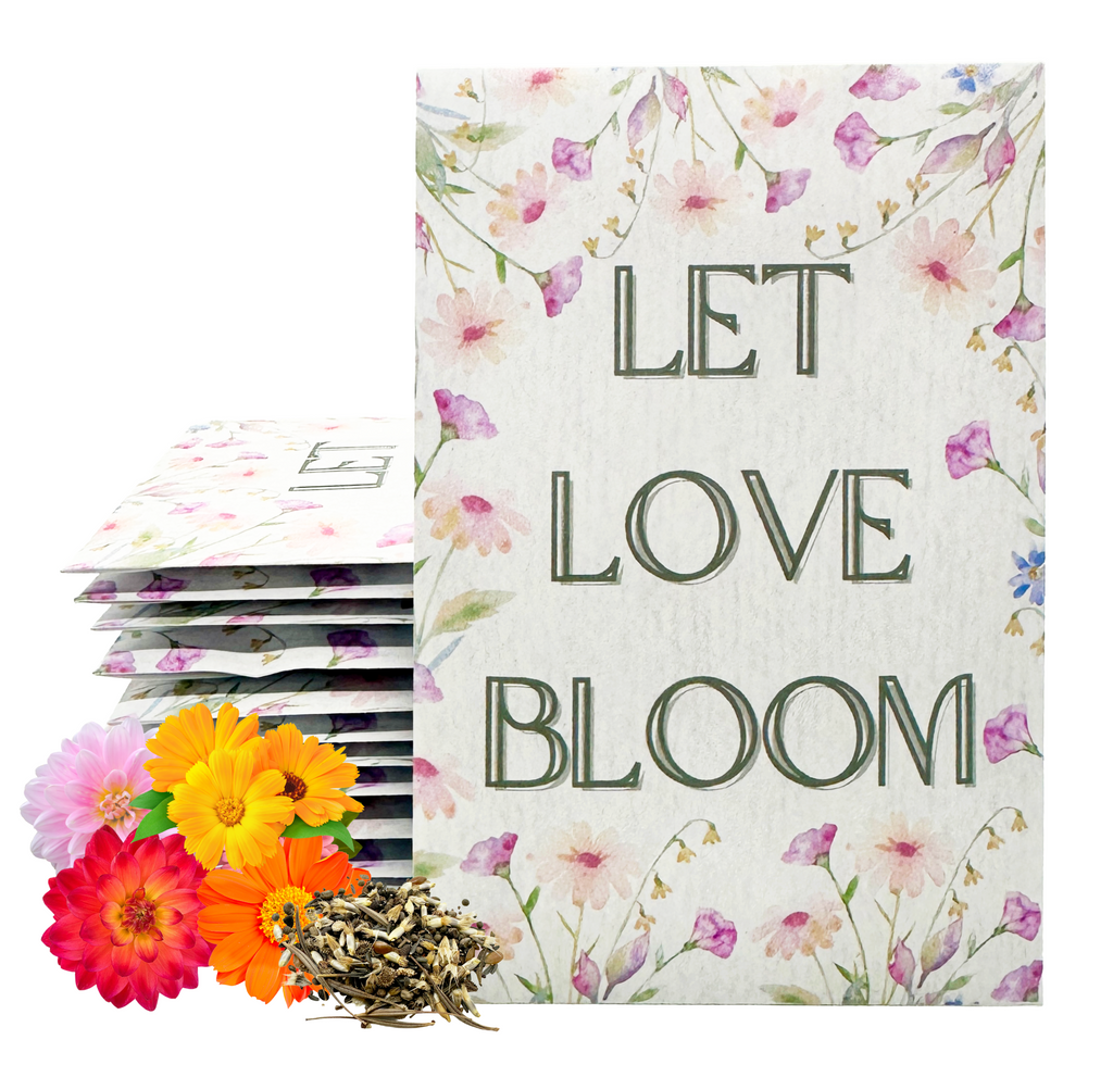 Let Love Bloom Wildflower Seed Packets Wedding Bridal Shower Engagement Party Favor Decorations