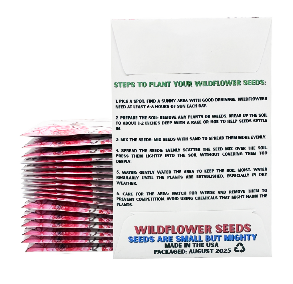 Love in Bloom Wildflower Seed Packets Wedding Engagement Bridal Shower Party Favor Decorations