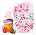 Thank You Bunches Wildflower Seed Packets Pink Cursive