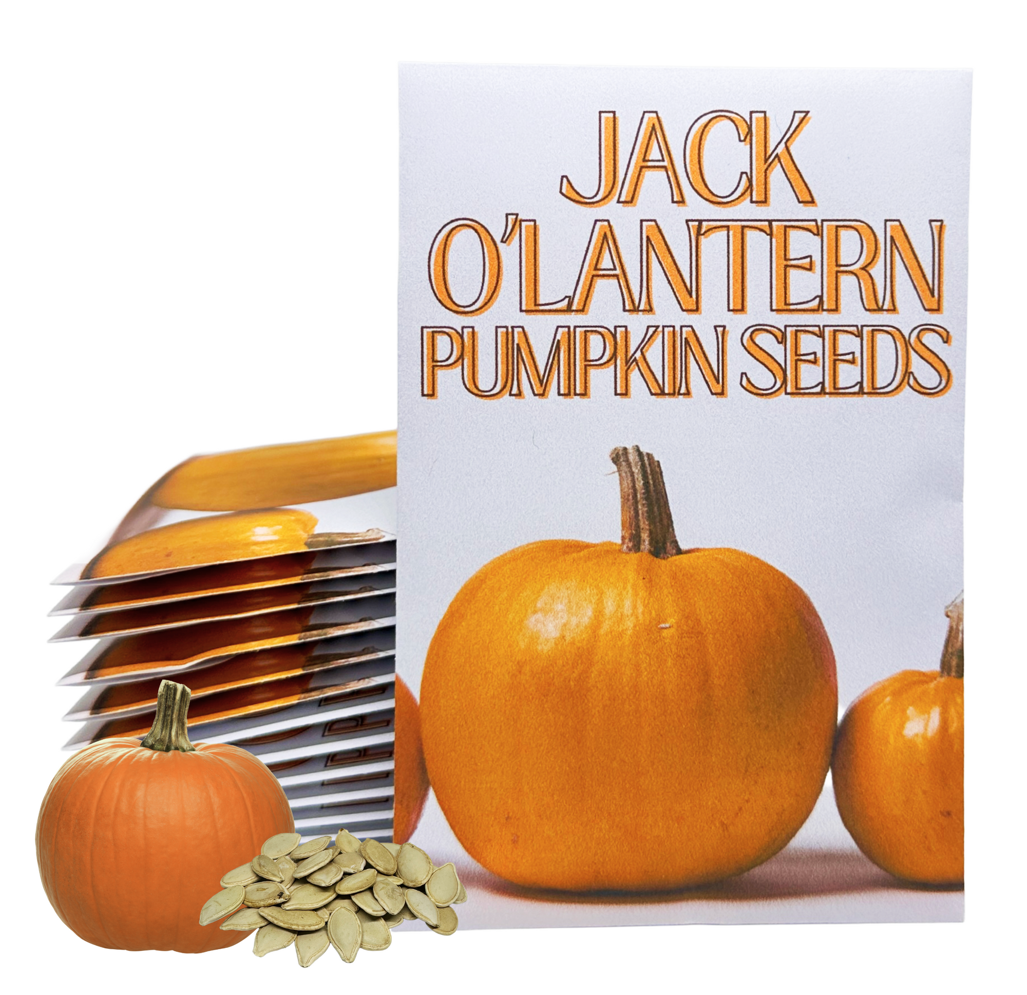 Jack O'Lantern Pumpkin Seeds for Planting - Bulk Party Favors Grow Garden