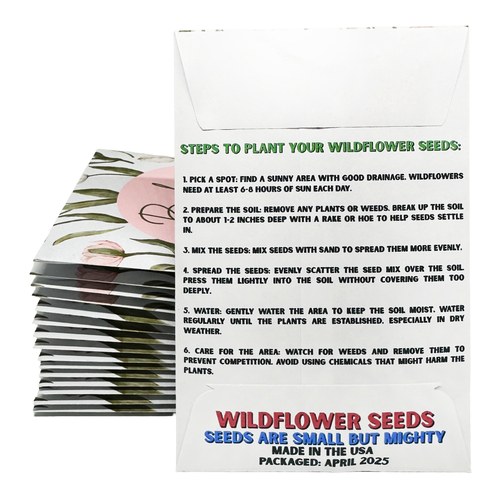 Baby In Bloom Wildflower Seed Packets Blue Boy Baby Shower Party Favor Pink Girl